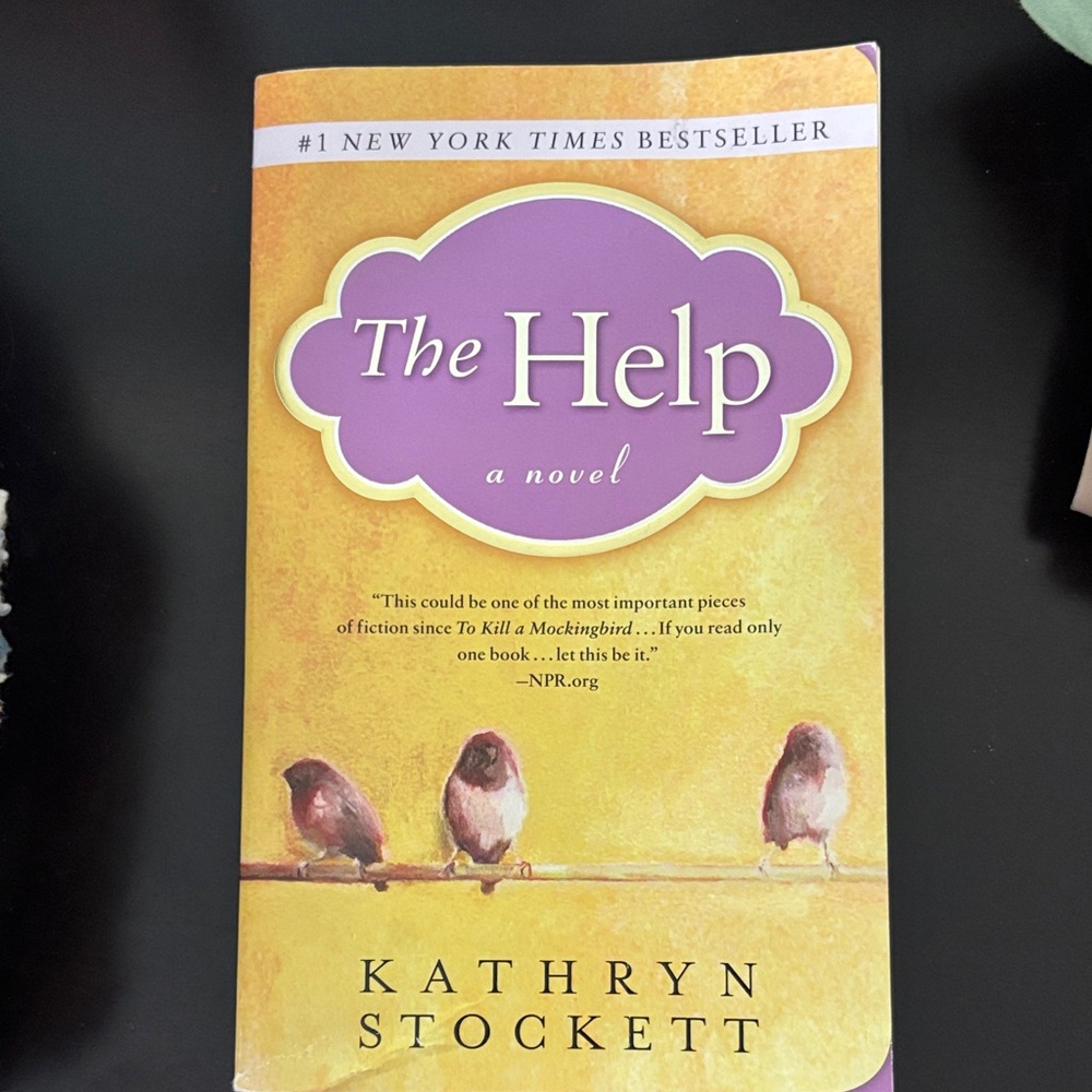 The Help by Kathryn Stockett - Yellow & Purple Paperback Novel